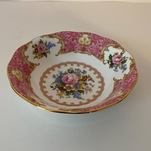 Vintage Royal Albert Bone China Lady Carlyle Dessert Fruit Bowl Made in England - Picture 4 of 6